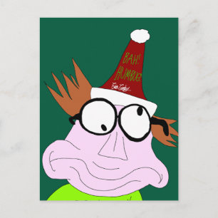 Dr. LeBrick Bah Humbug xmas Holiday Postcard