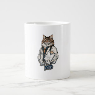 Dr. Meow MD - Funny Cat Doctor Jumbo Coffee Mug