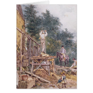 Dr. Monro inspecting his stables
