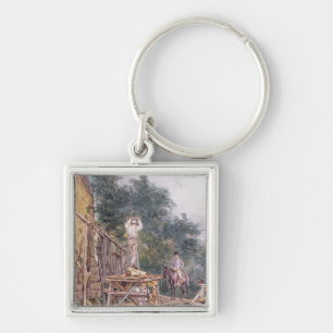 Dr. Monro inspecting his stables Key Ring