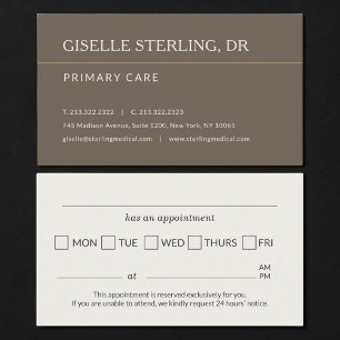 Dr. Office Appointment Reminder Card