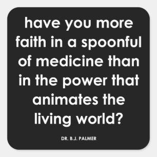 Dr. Palmer Faith Quote Chiropractic Stickers