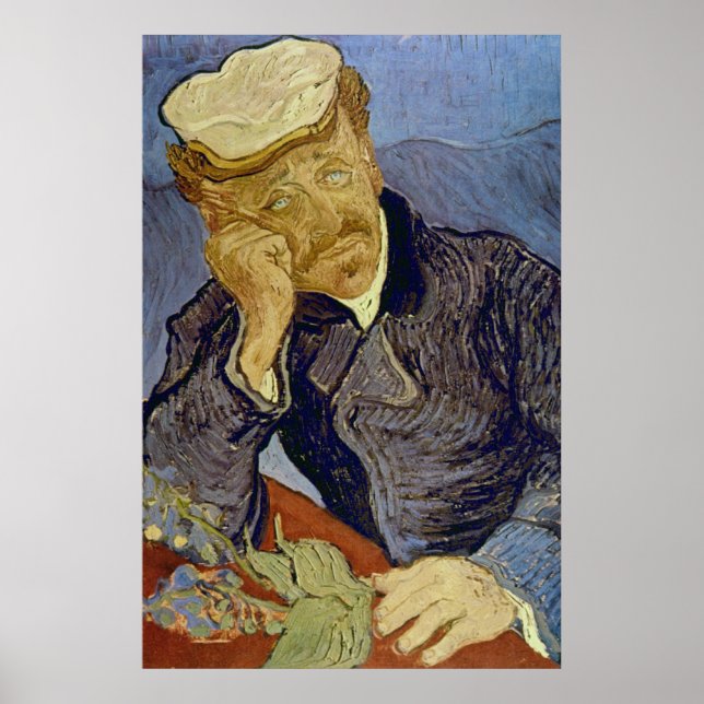 Dr Paul Gachet (2nd version) by Vincent van Gogh Poster (Front)