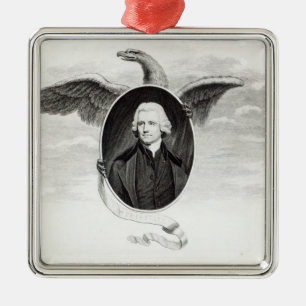 Dr. Priestley, illustration from Philosophers Metal Ornament