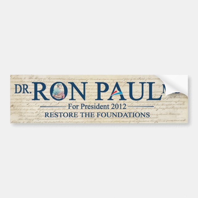 Dr. Ron Paul MD For Prresident 2012 Bumper Sticker (Front)