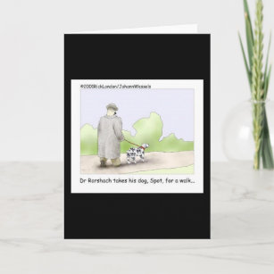 Dr. Rorshach Cartoon Greeting Card