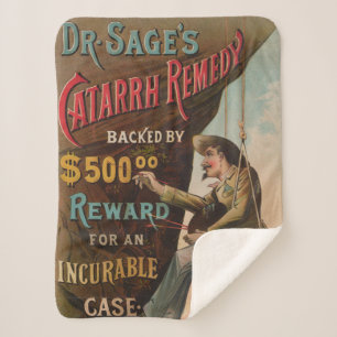 Dr. Sage's Catarrh Remedy Sherpa Blanket