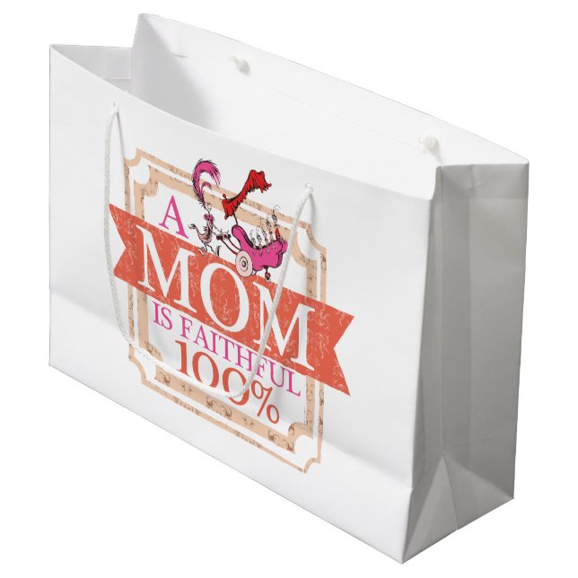 Dr. Seuss | A Mum Is Faithful 100% Large Gift Bag (Front Angled)