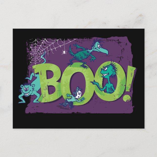 Dr. Seuss | BOO! Halloween Graphic Postcard (Front)