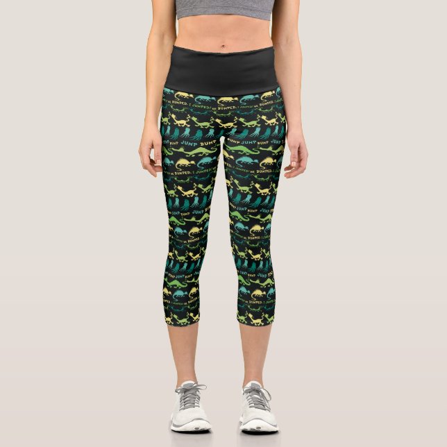 Dr. Seuss | "Bump Jump" Hallowen Pattern Capri Leggings (Front)