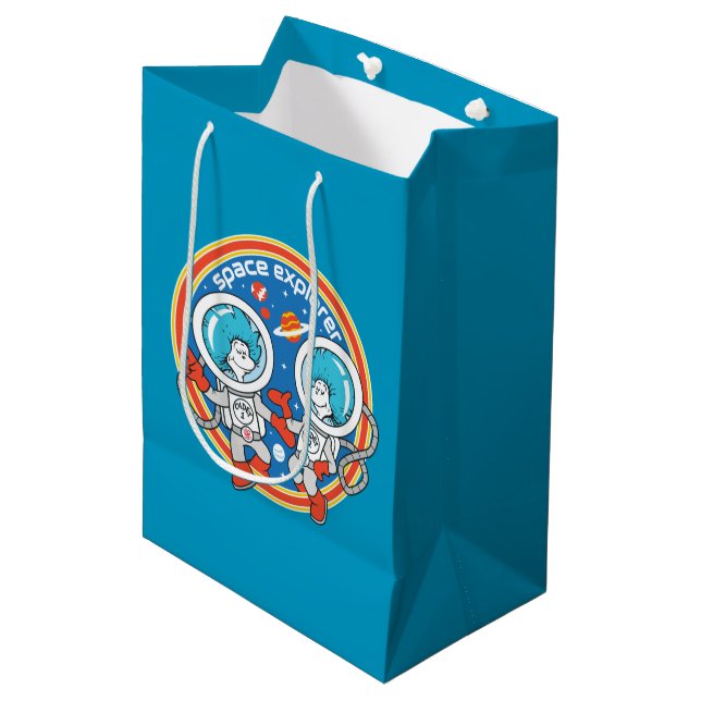Dr. Seuss | Cadet One Cadet Two Space Explorer Medium Gift Bag (Front Angled)