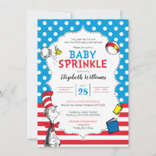 Dr. Seuss - Cat in the Hat Baby Sprinkle Invitation