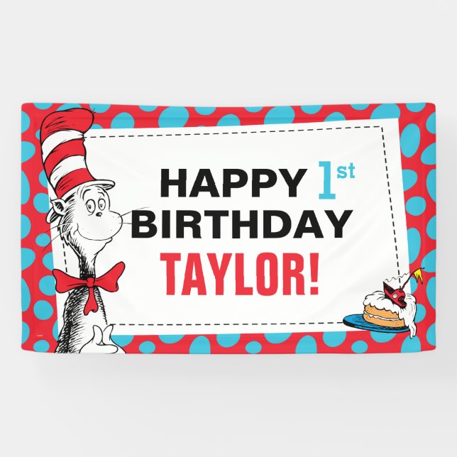 Dr. Seuss | Cat in the Hat Birthday Banner (Horizontal)