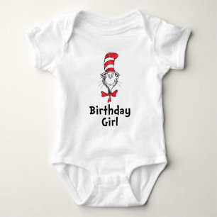 Dr. Seuss Cat in the Hat Birthday Girl Baby Bodysuit
