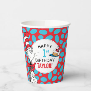 Dr. Seuss   Cat in the Hat Birthday Paper Cups
