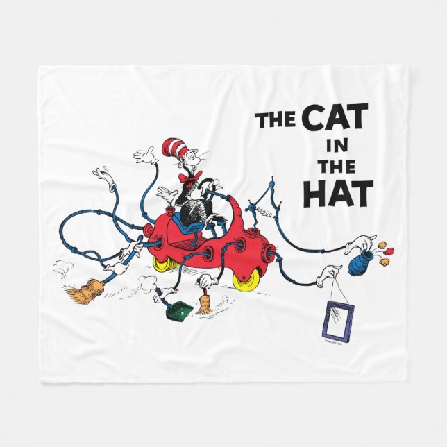 Dr. Seuss | Cat in the Hat Cleans Up Fleece Blanket (Front (Horizontal))