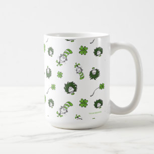 Dr. Seuss   Cat in the Hat Clover Pattern Coffee Mug