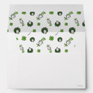 Dr. Seuss   Cat in the Hat Clover Pattern Envelope
