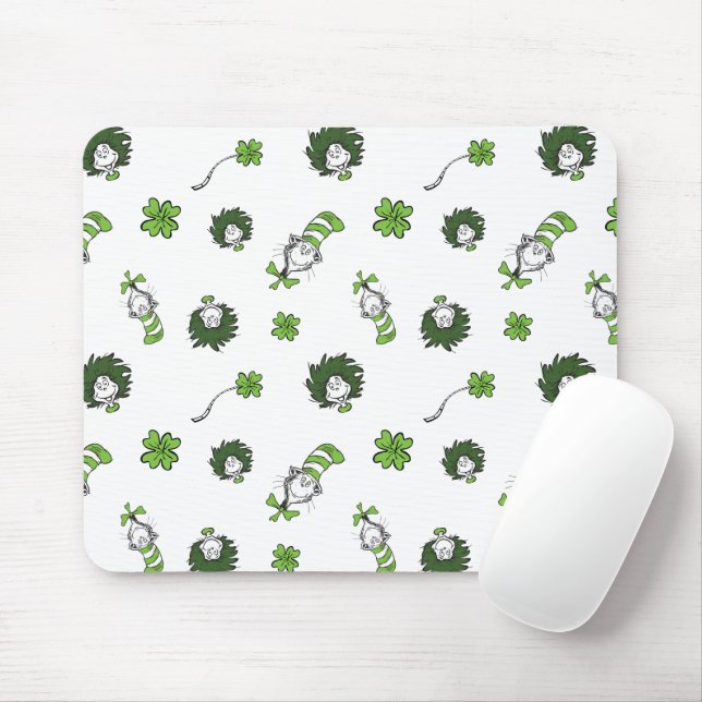Dr. Seuss | Cat in the Hat Clover Pattern Mouse Pad (With Mouse)