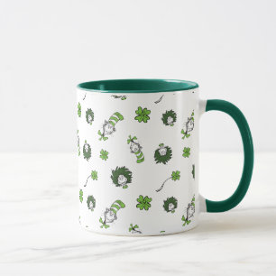 Dr. Seuss   Cat in the Hat Clover Pattern Mug