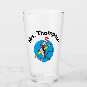 Dr. Seuss   Cat in the Hat Custom Name Glass