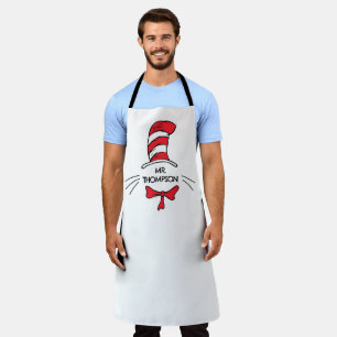 Dr. Seuss   Cat in the Hat Custom Teacher Name Apron
