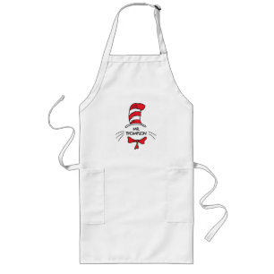 Dr. Seuss   Cat in the Hat Custom Teacher Name Long Apron