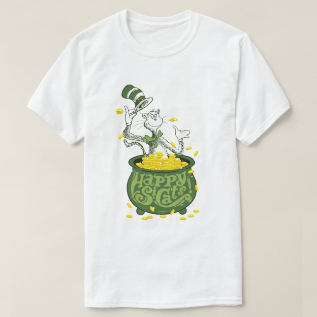 Dr. Seuss | Cat in the Hat - Happy St. Cat's! T-Shirt (Design Front)