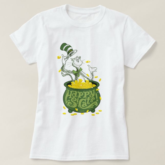 Dr. Seuss | Cat in the Hat - Happy St. Cat's! T-Shirt (Design Front)