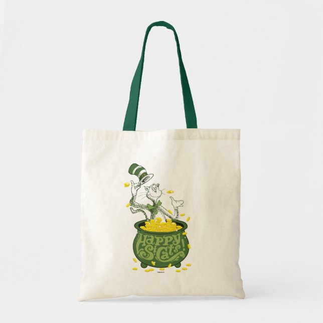 Dr. Seuss | Cat in the Hat - Happy St. Cat's! Tote Bag (Front)