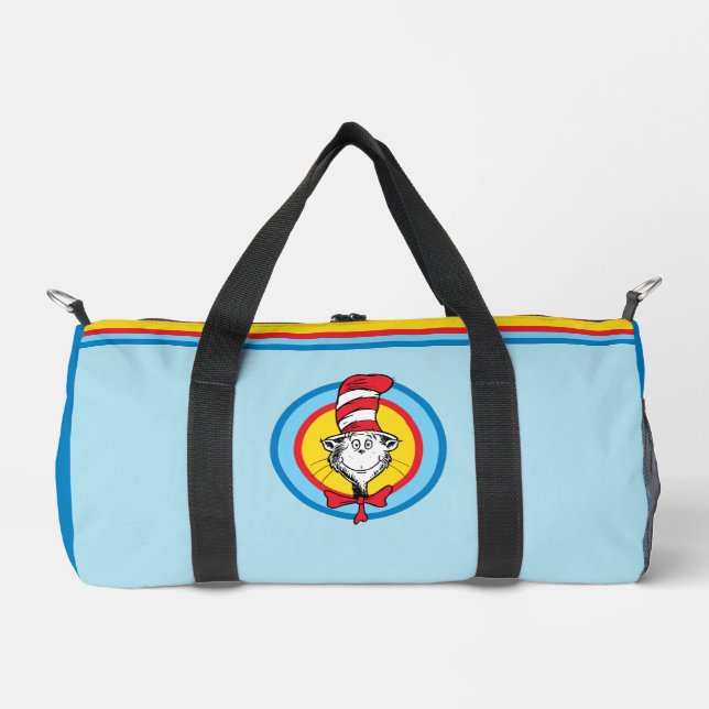 Dr. Seuss | Cat in the Hat Head Graphic Duffle Bag (Front)
