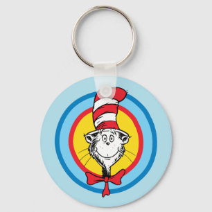 Dr. Seuss Cat in the Hat Head Graphic Key Ring