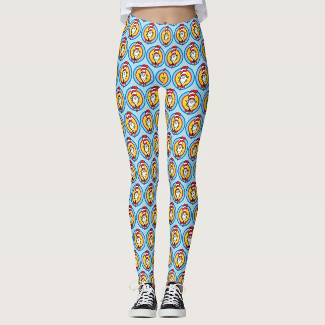 Dr. Seuss | Cat in the Hat Head Graphic Leggings (Front)