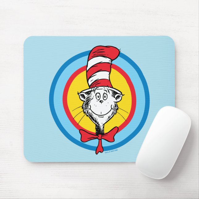 Dr. Seuss | Cat in the Hat Head Graphic Mouse Pad (With Mouse)