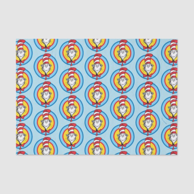 Dr. Seuss | Cat in the Hat Head Graphic Tissue Paper (Front)