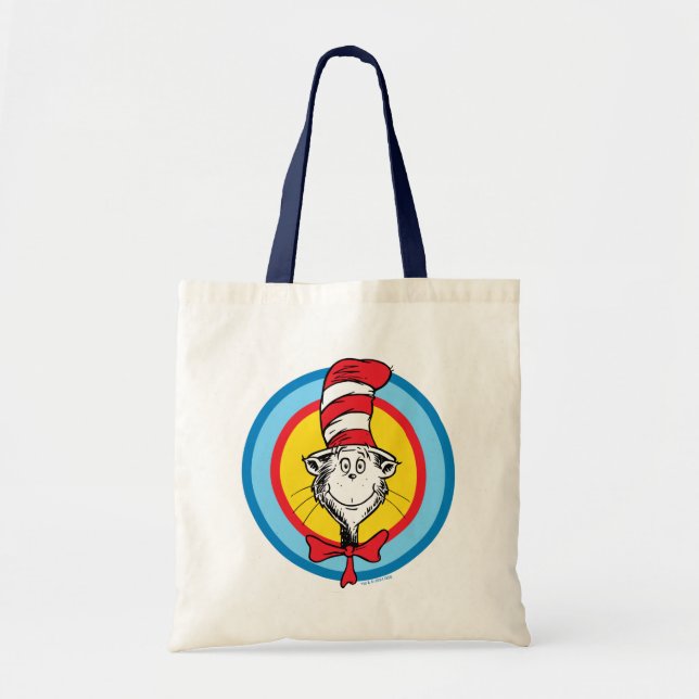 Dr. Seuss | Cat in the Hat Head Graphic Tote Bag (Front)