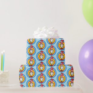 Dr. Seuss   Cat in the Hat Head Graphic Wrapping Paper