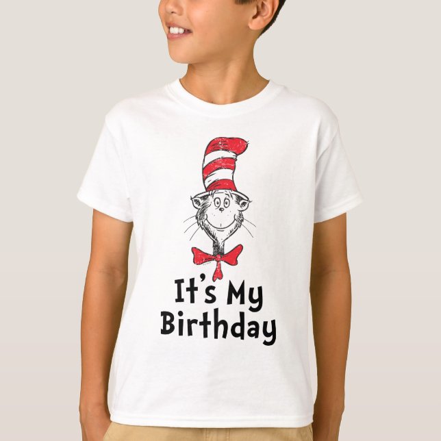 Dr. Seuss Cat in the Hat It's My Birthday T-Shirt (Front)
