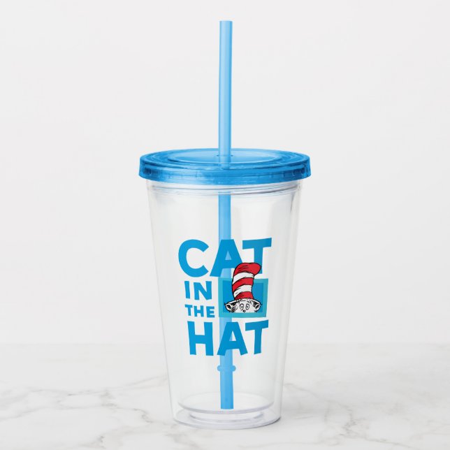 Dr. Seuss | Cat in the Hat Logo Acrylic Tumbler (Front)