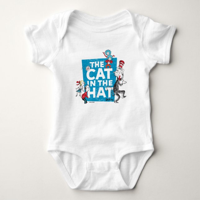 Dr. Seuss | Cat in the Hat Logo - Characters Baby Bodysuit (Front)