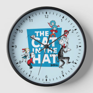 Dr. Seuss   Cat in the Hat Logo - Characters Clock
