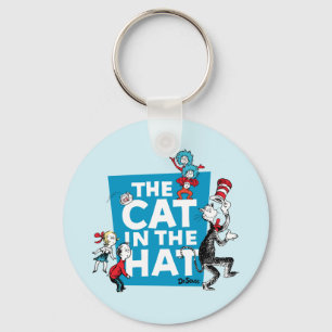 Dr. Seuss   Cat in the Hat Logo - Characters Key Ring