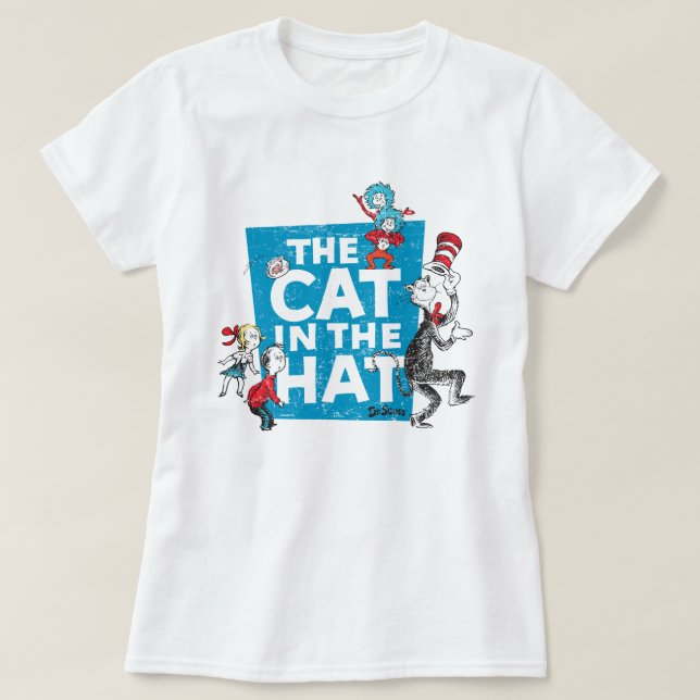 Dr. Seuss | Cat in the Hat Logo - Characters T-Shirt (Design Front)