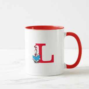Dr. Seuss Cat in the Hat - Reading Monogram L Mug