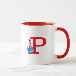 Dr. Seuss Cat in the Hat - Reading Monogram P Mug