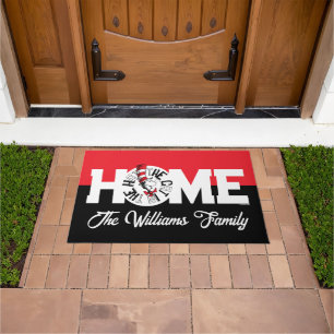 Dr. Seuss Cat in the Hat Round Art Doormat