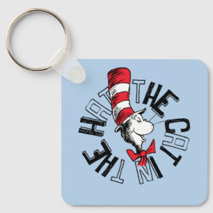 Dr. Seuss   Cat in the Hat Round Art Key Ring
