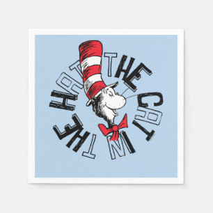 Dr. Seuss Cat in the Hat Round Art Napkin