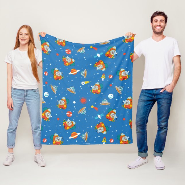 Dr. Seuss | Cat in the Hat Space Pattern Fleece Blanket (In Situ)