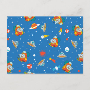 Dr. Seuss   Cat in the Hat Space Pattern Postcard